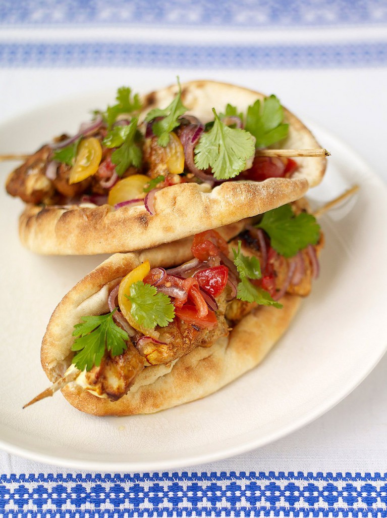 Saffronspiked chicken kebabs Jamie Oliver