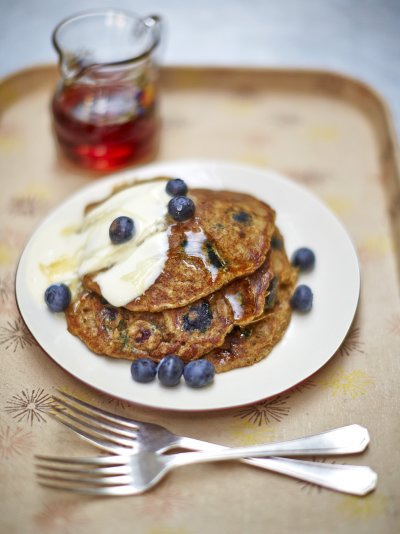 Vegan blueberry pancakes