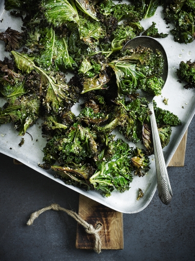 Sesame-roasted kale